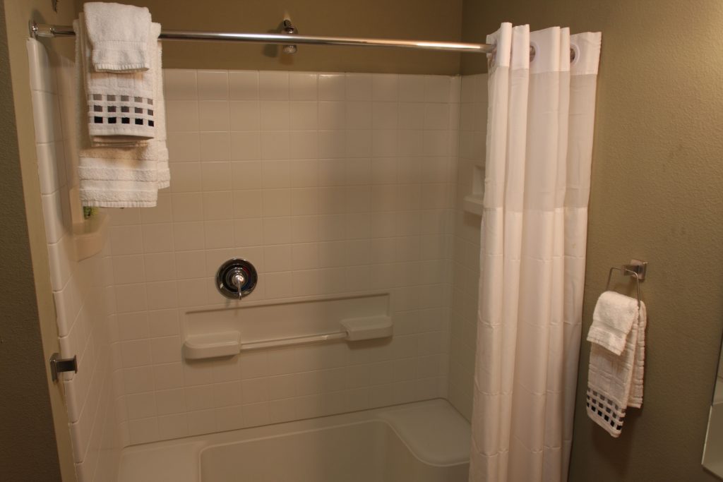 Bathroom Shower - Extended Stay Hotel Suite